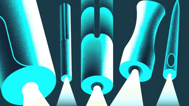 Intraoral scanners lined up for comparison