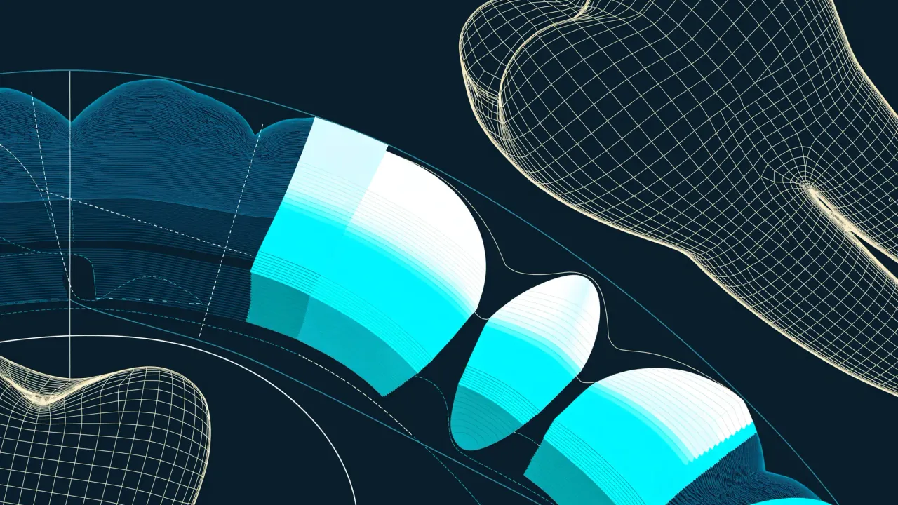 Abstract illustration representing Digital Dentistry
