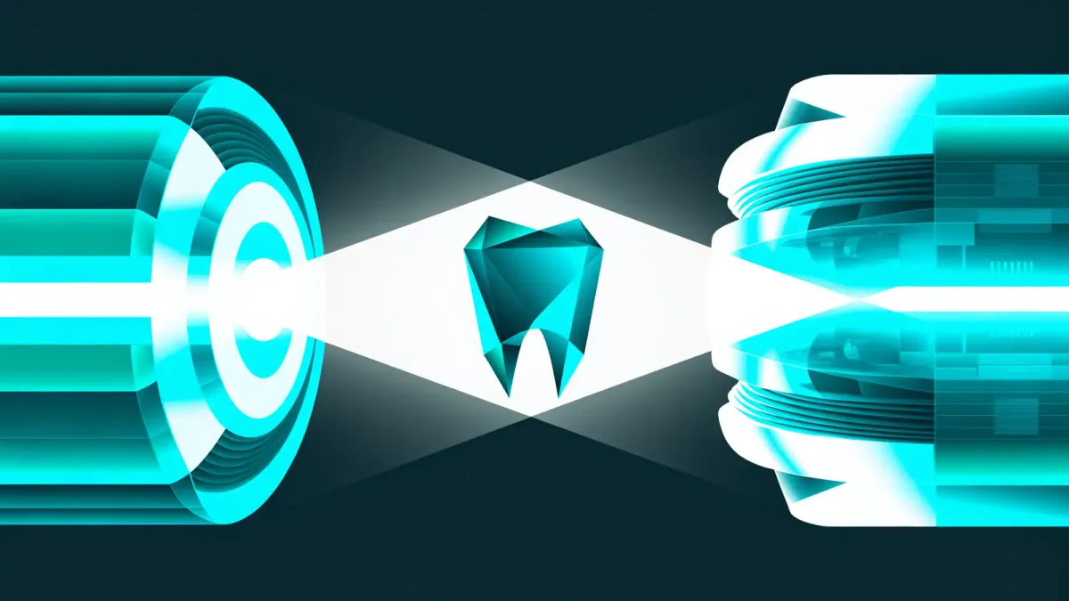 iTero Lumina and Primescan 2 intraoral scanners side by side on a dental operatory counter
