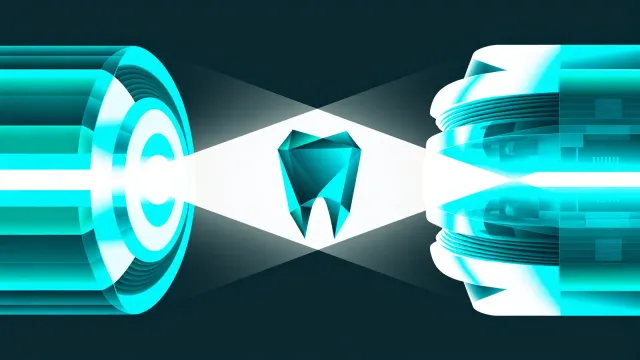 iTero Lumina and Primescan 2 intraoral scanners side by side on a dental operatory counter