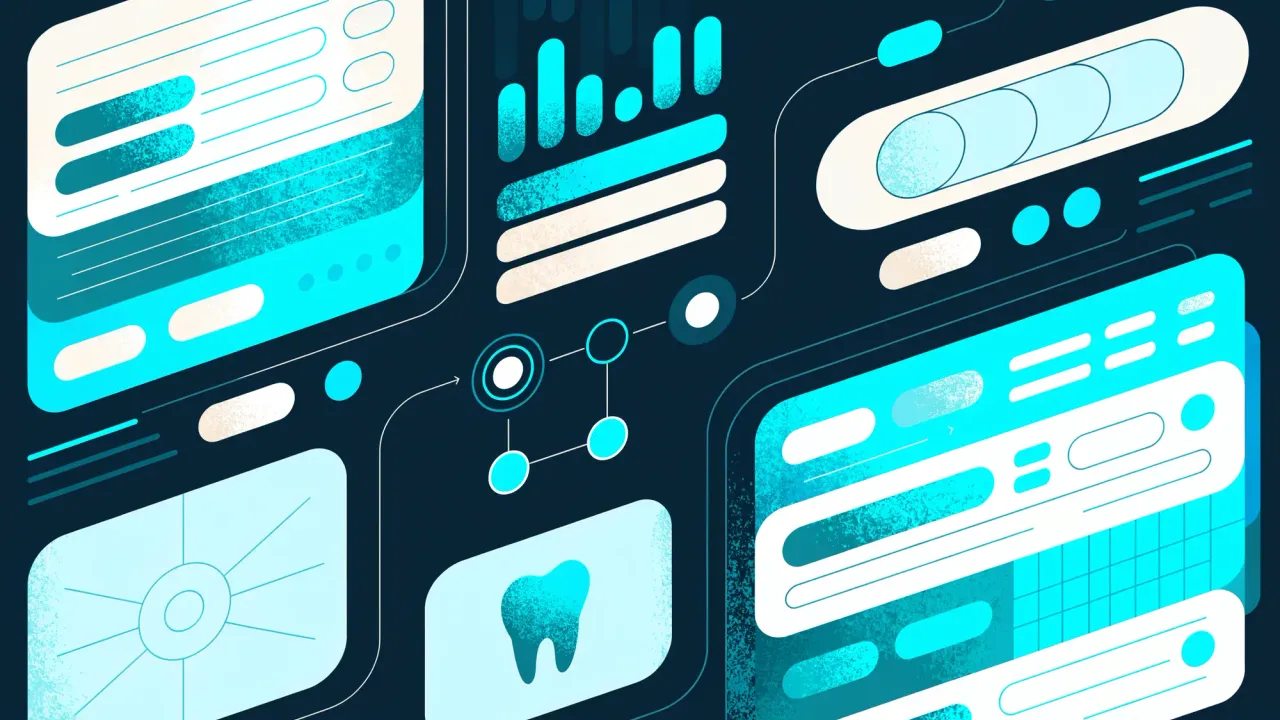 Abstract illustration representing Dental Software & Practice Management